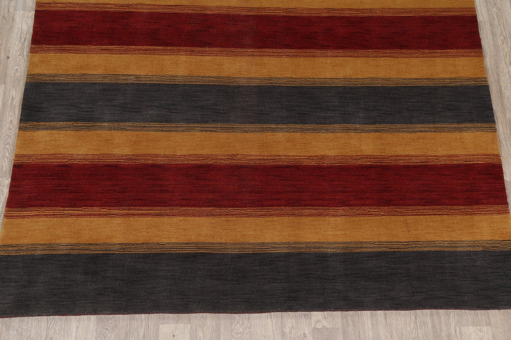 Contemporary Striped Gabbeh Oriental Area Rug 8x10