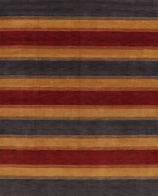 Contemporary Striped Gabbeh Oriental Area Rug 8x10