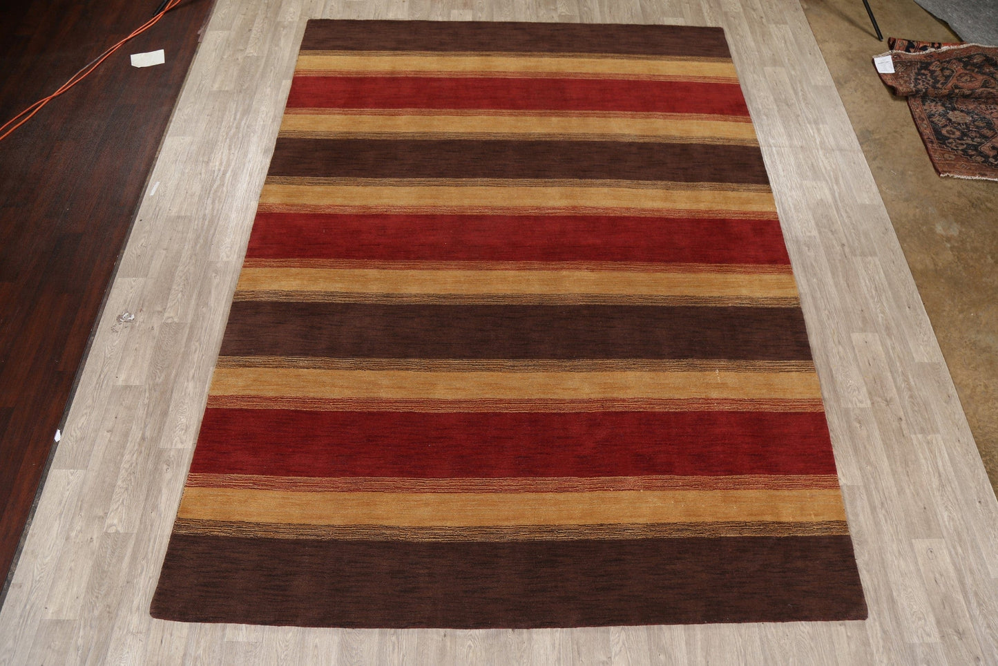 Modern Striped Gabbeh Oriental Area Rug 9x12