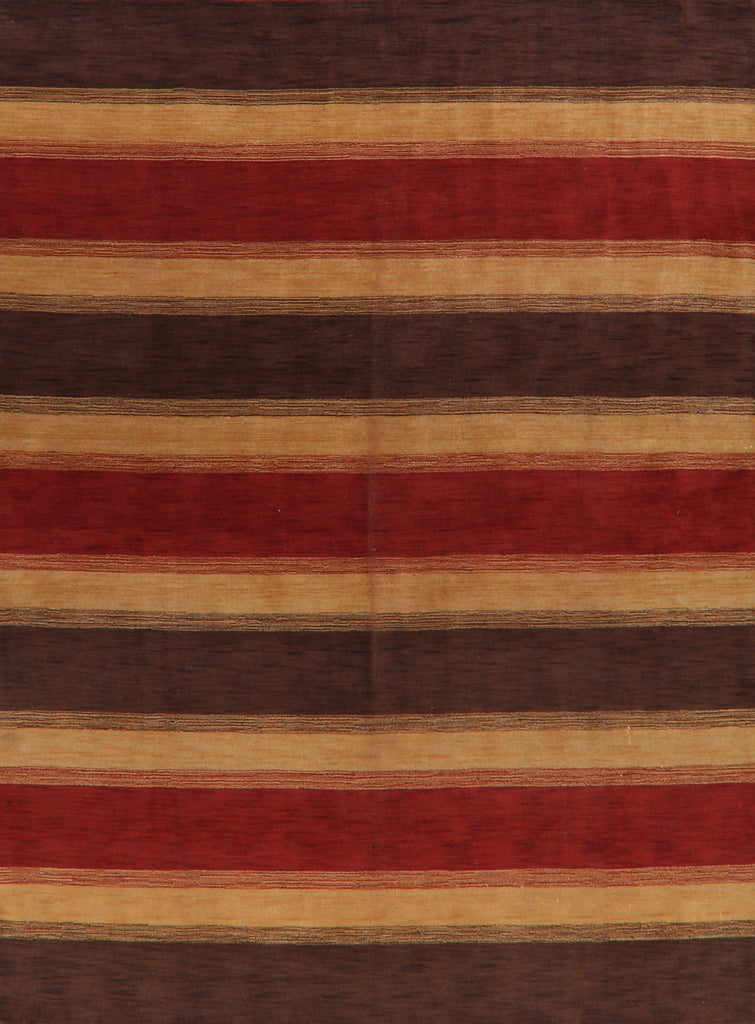 Modern Striped Gabbeh Oriental Area Rug 9x12