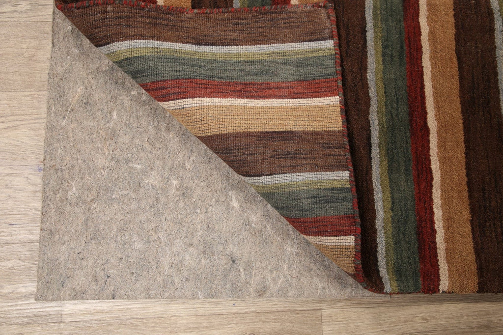 All-Over Striped Gabbeh Oriental Area Rug 8x10