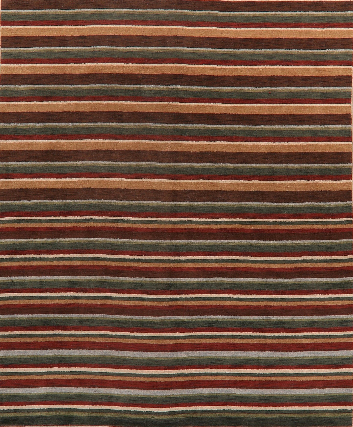 All-Over Striped Gabbeh Oriental Area Rug 8x10