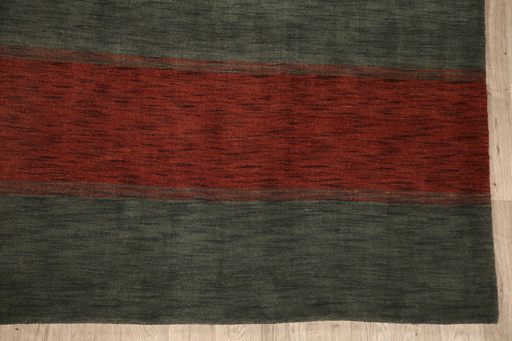 All-Over Striped Gabbeh Oriental Area Rug 9x12