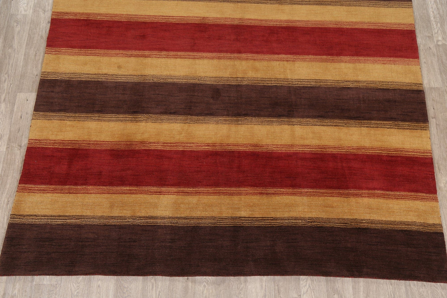 Modern Striped Gabbeh Oriental Area Rug 8x10