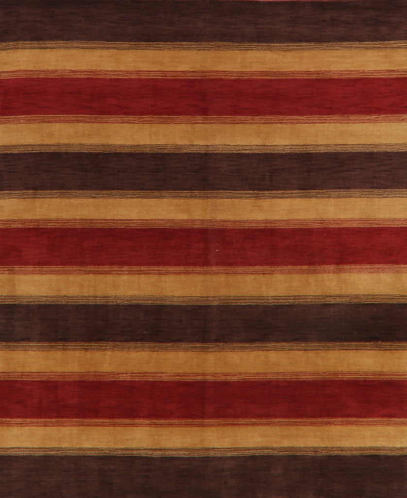 Modern Striped Gabbeh Oriental Area Rug 8x10