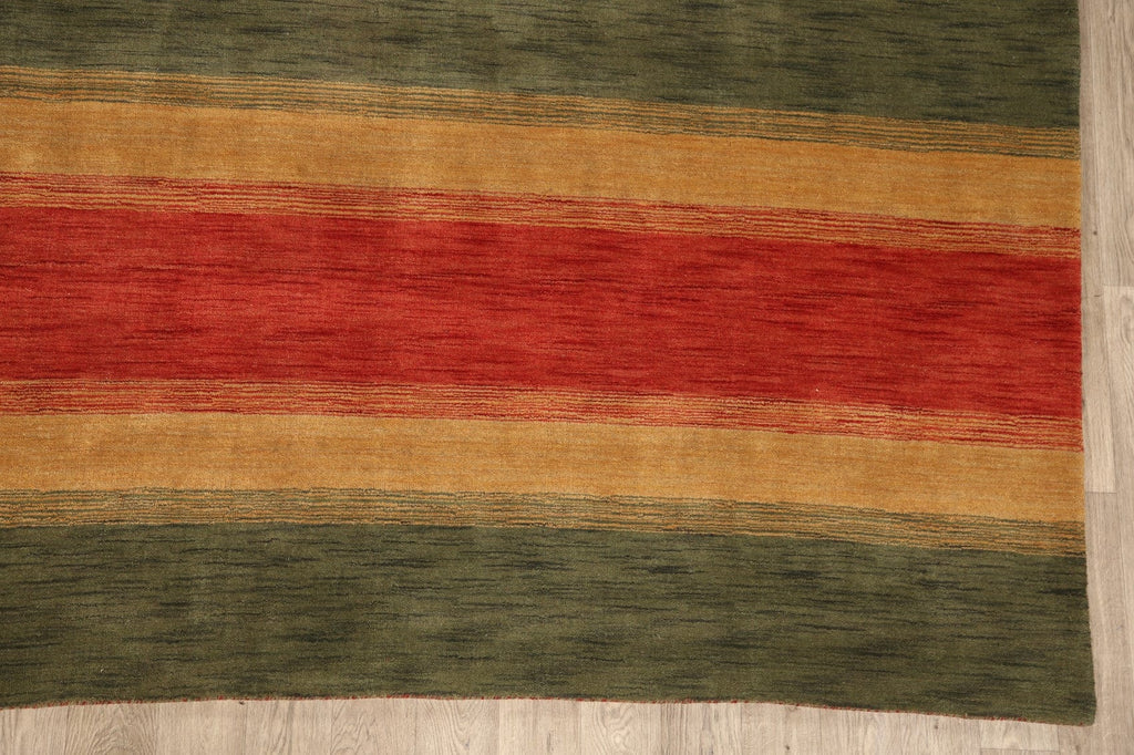 All-Over Striped Gabbeh Oriental Area Rug 9x12