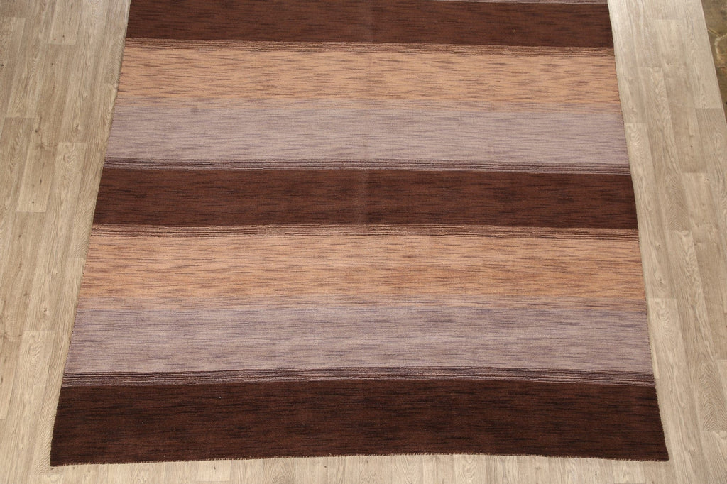 All-Over Striped Gabbeh Oriental Area Rug 9x12