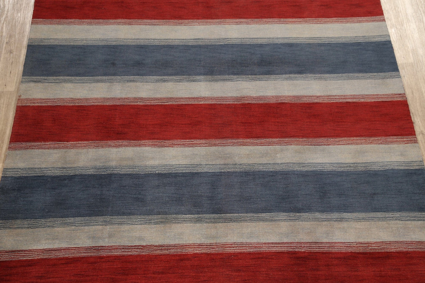 All-Over Striped Gabbeh Oriental Area Rug 9x12