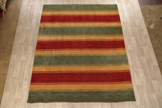 All-Over Striped Gabbeh Oriental Area Rug 9x12