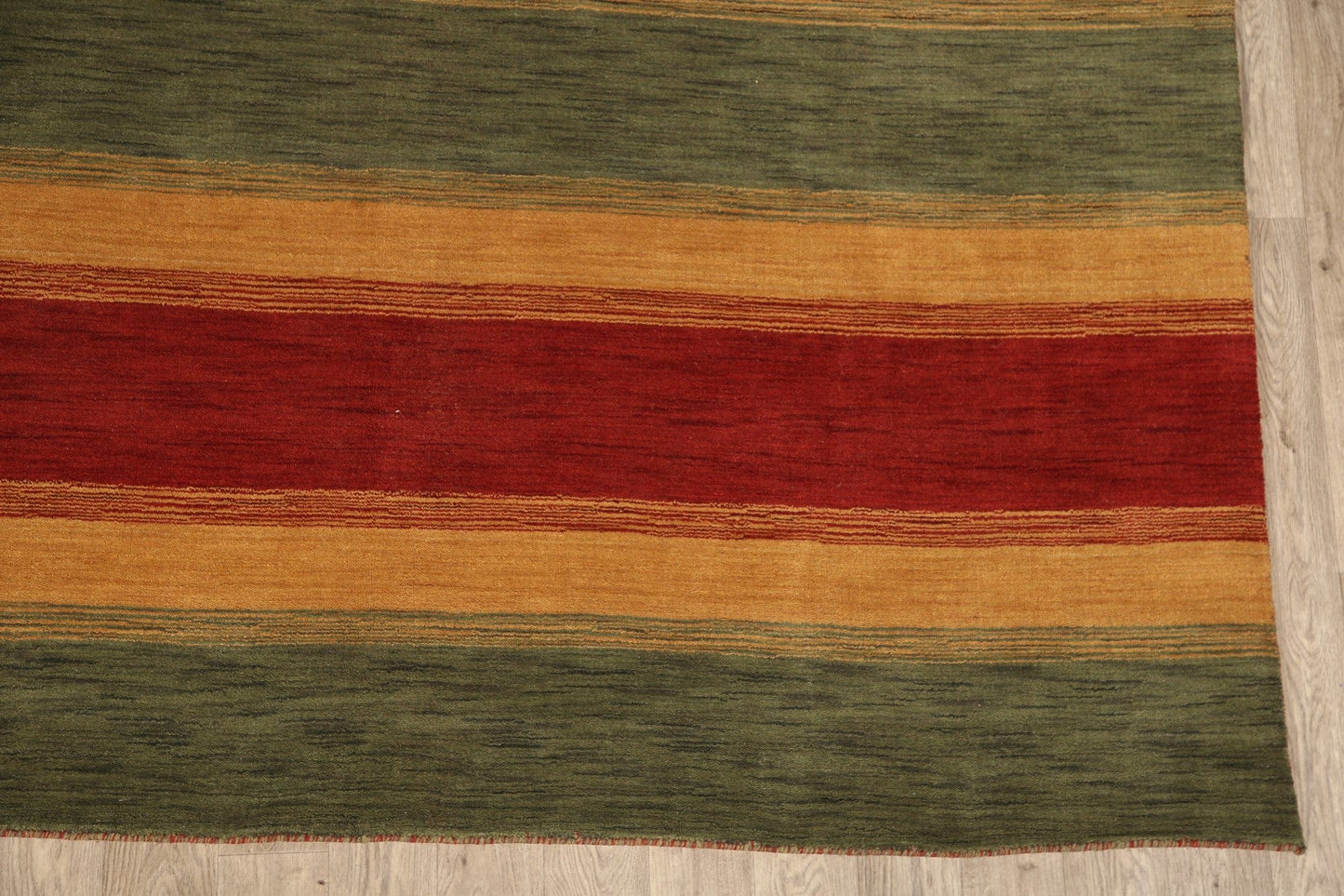 All-Over Striped Gabbeh Oriental Area Rug 9x12