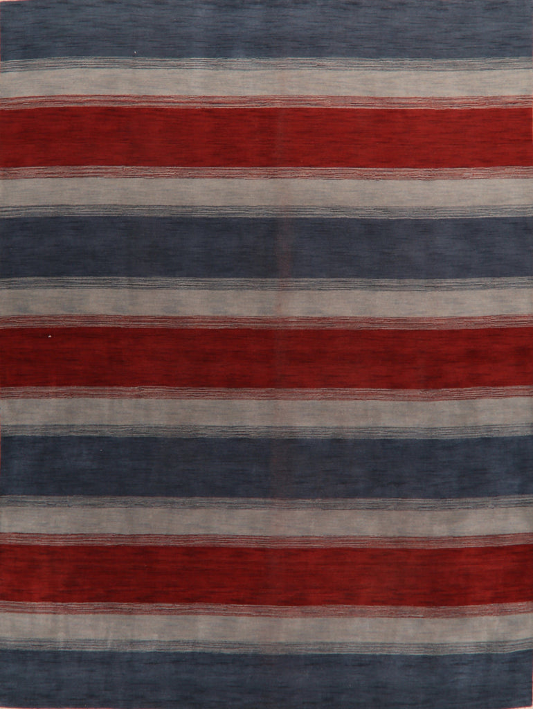 All-Over Striped Gabbeh Oriental Area Rug 9x12