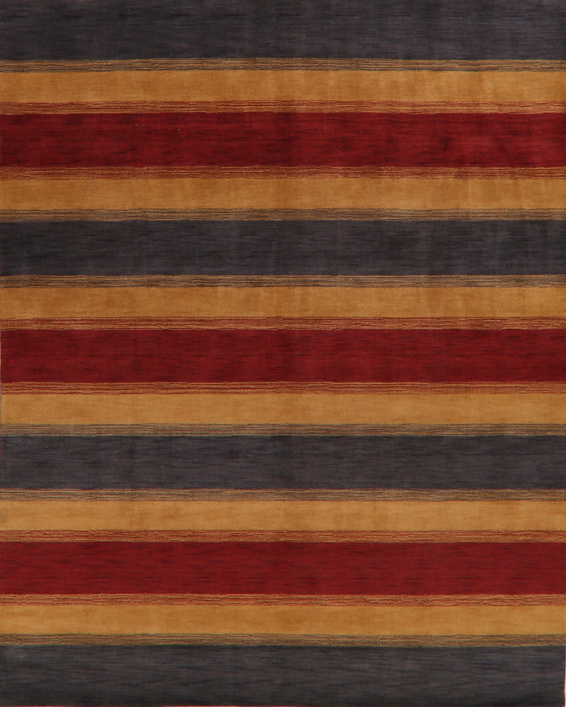 Contemporary Striped Gabbeh Oriental Area Rug 8x10