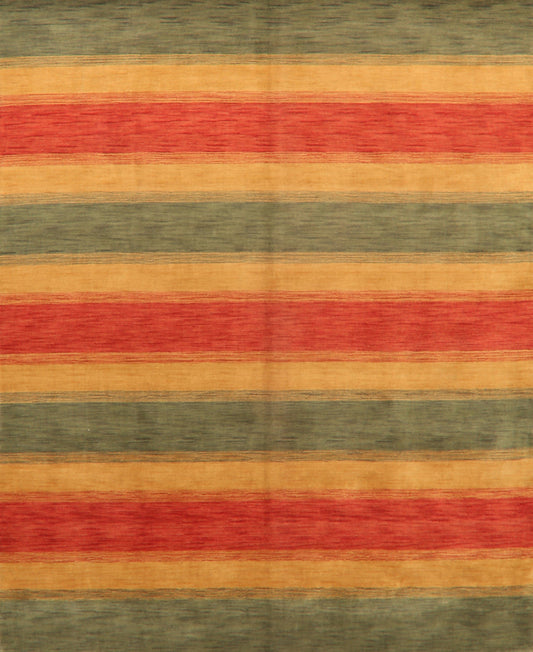 All-Over Striped Gabbeh Oriental Area Rug 8x10