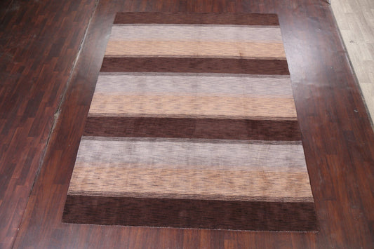 Contemporary Stripe Gabbeh Oriental Area Rug 8x10