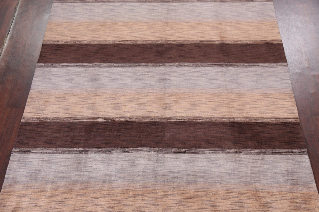 Contemporary Stripe Gabbeh Oriental Area Rug 8x10