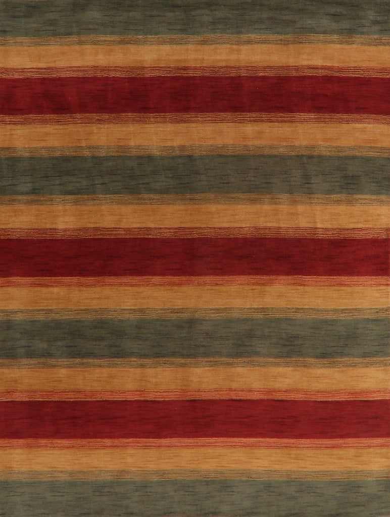 Contemporary Stripe Gabbeh Oriental Area Rug 8x10