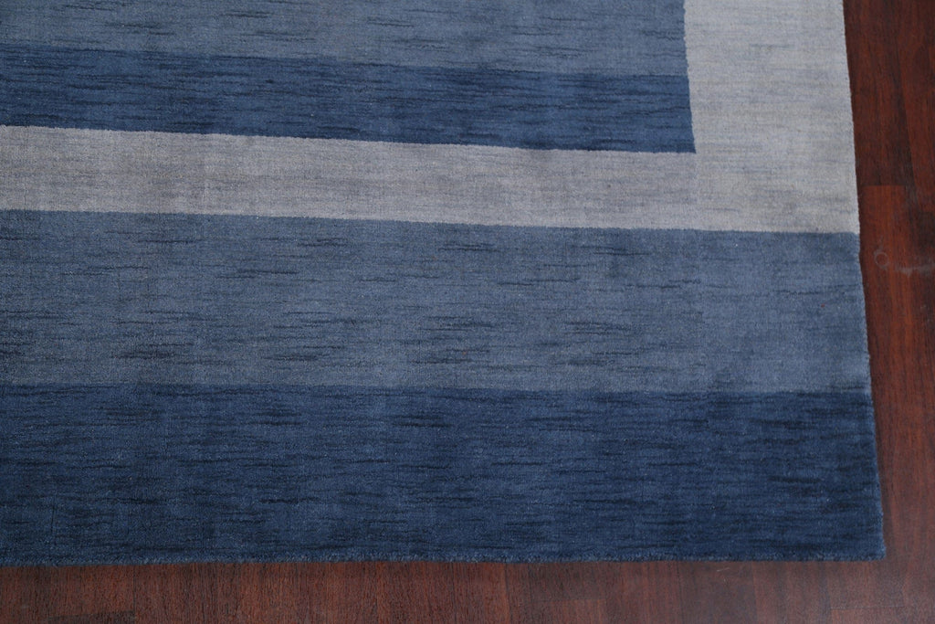 Contemporary Blue Gabbeh Oriental Area Rug 8x10