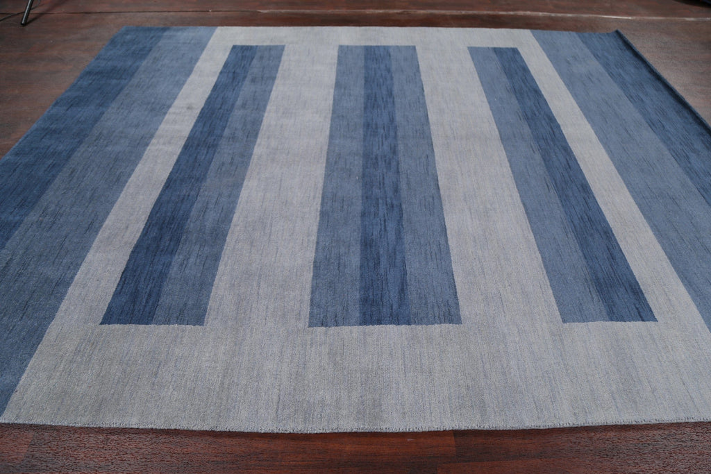 Contemporary Blue Gabbeh Oriental Area Rug 8x10