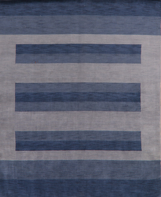 Contemporary Blue Gabbeh Oriental Area Rug 8x10