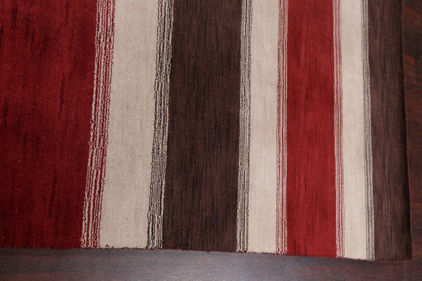 Contemporary Stripe Gabbeh Oriental Area Rug 9x10