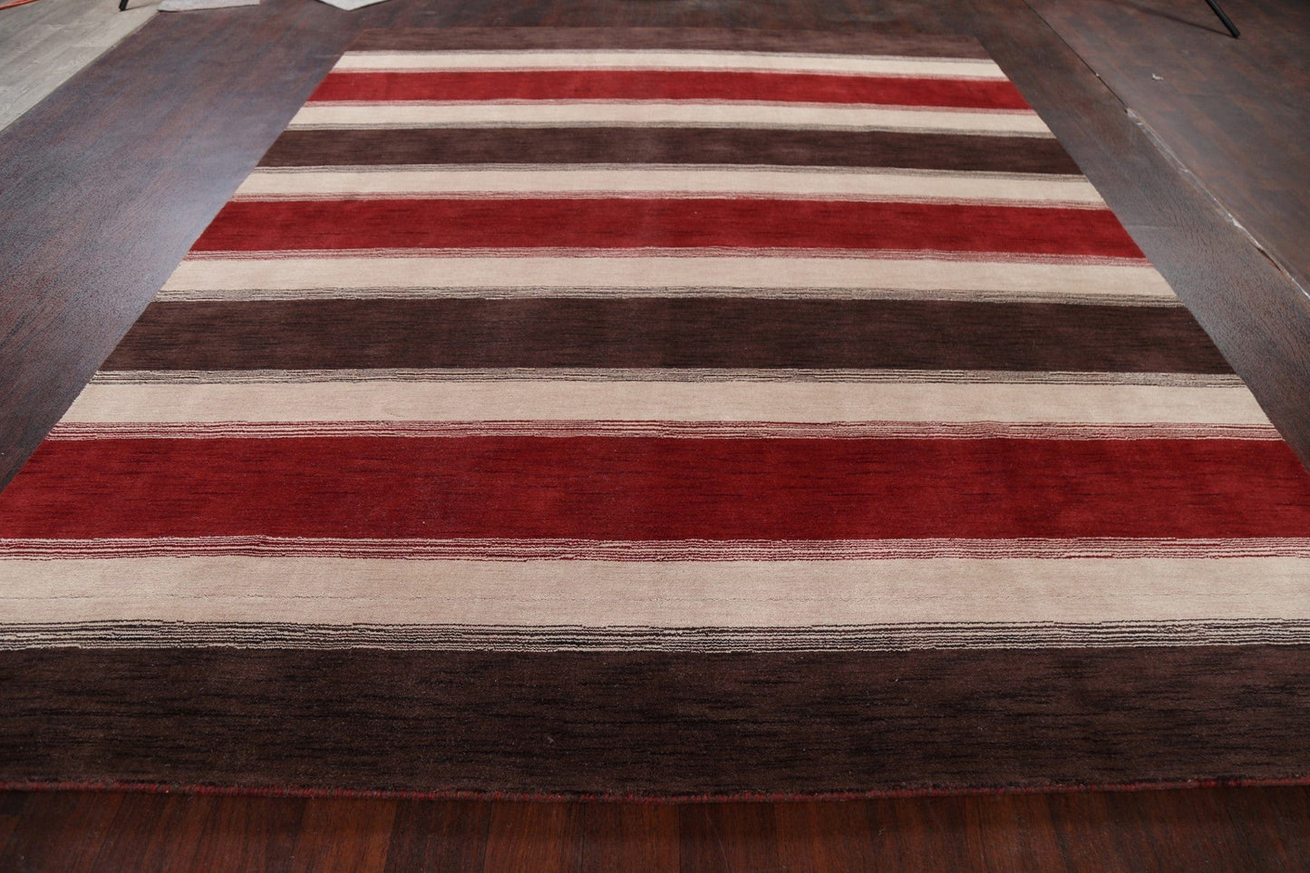 Contemporary Stripe Gabbeh Oriental Area Rug 9x10