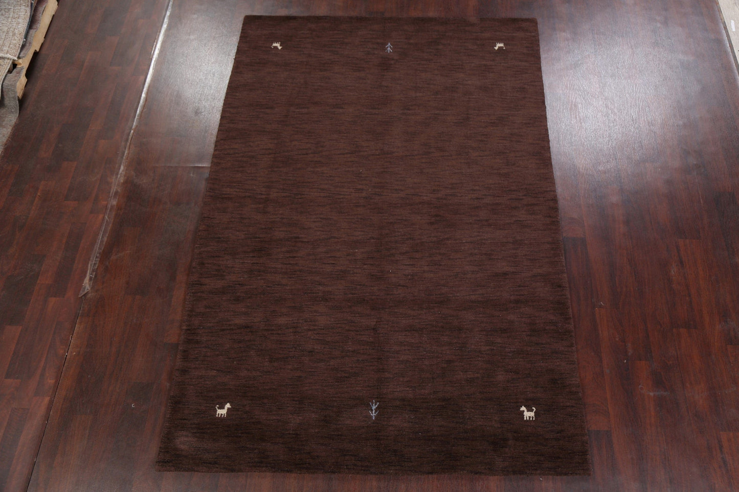 Brown Tribal Gabbeh Oriental Area Rug 6x9