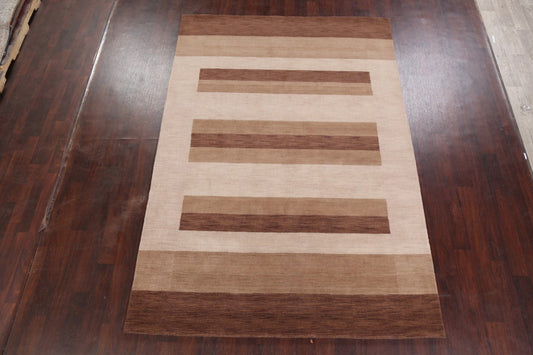 Stripe Gabbeh Oriental Area Rug 7x10