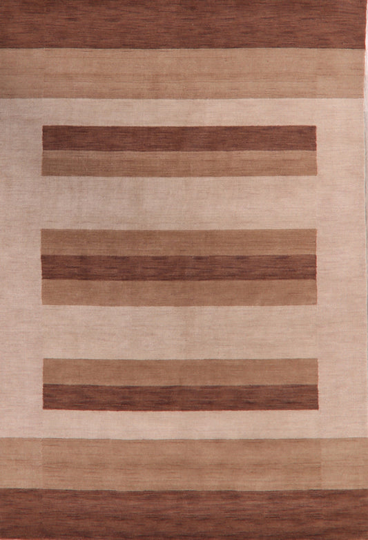 Stripe Gabbeh Oriental Area Rug 7x10