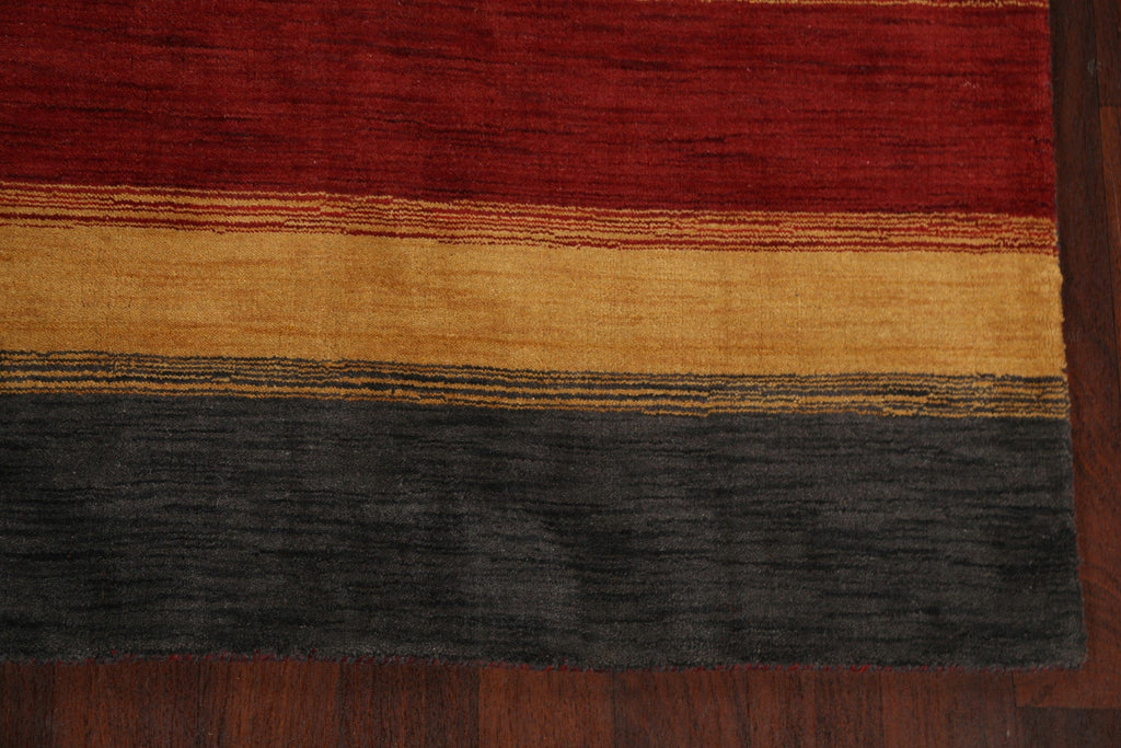 Stripe Gabbeh Oriental Area Rug 6x9