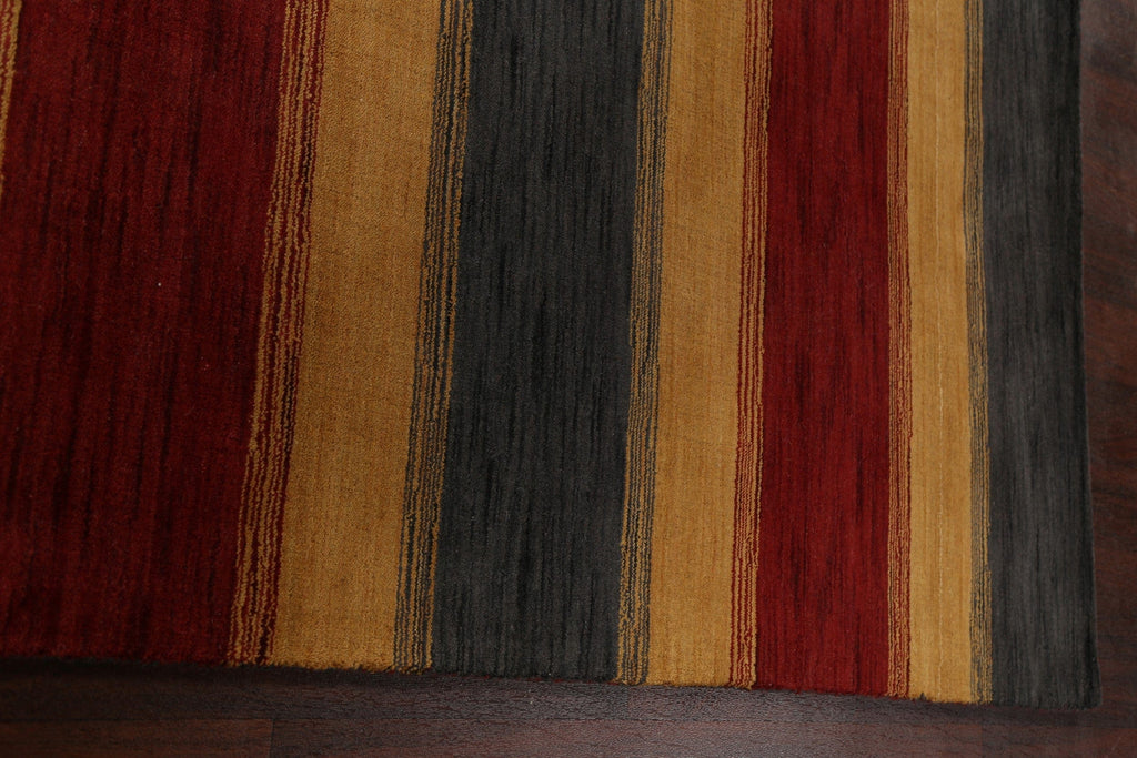 Stripe Gabbeh Oriental Area Rug 6x9