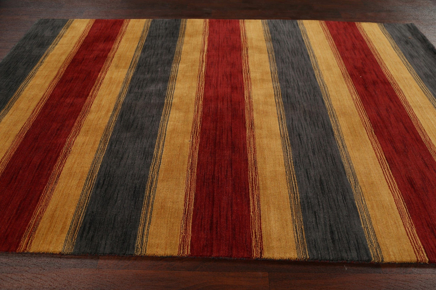 Stripe Gabbeh Oriental Area Rug 6x9