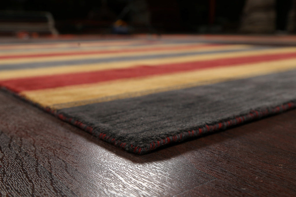 Stripe Gabbeh Oriental Area Rug 6x9