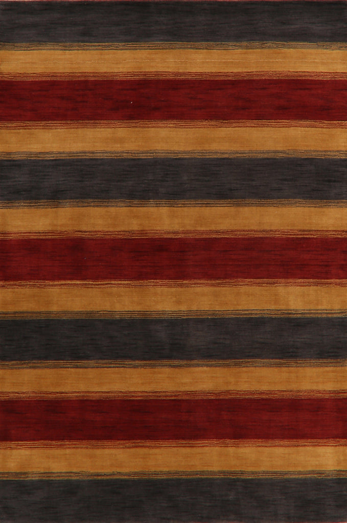 Stripe Gabbeh Oriental Area Rug 6x9