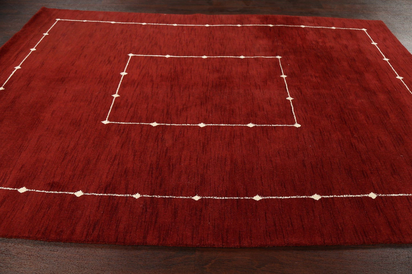 Geometric Red Gabbeh Oriental Area Rug 7x10