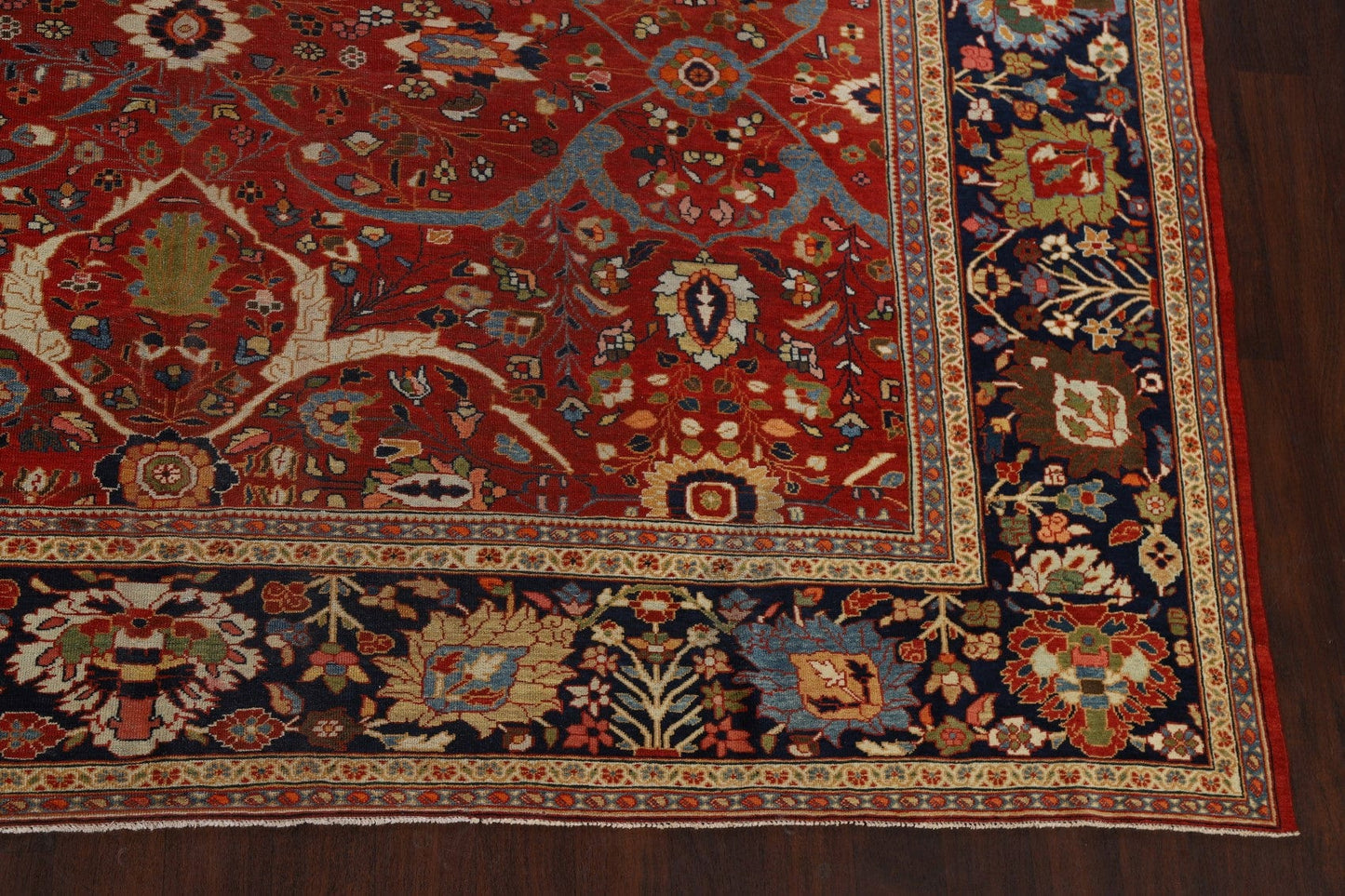 Pre-1900 Antique Sultanabad Vegetable Dye Persian Rug 11x14