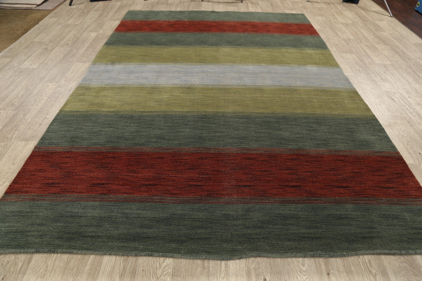 Contemporary Stripe Gabbeh Oriental Area Rug 7x10