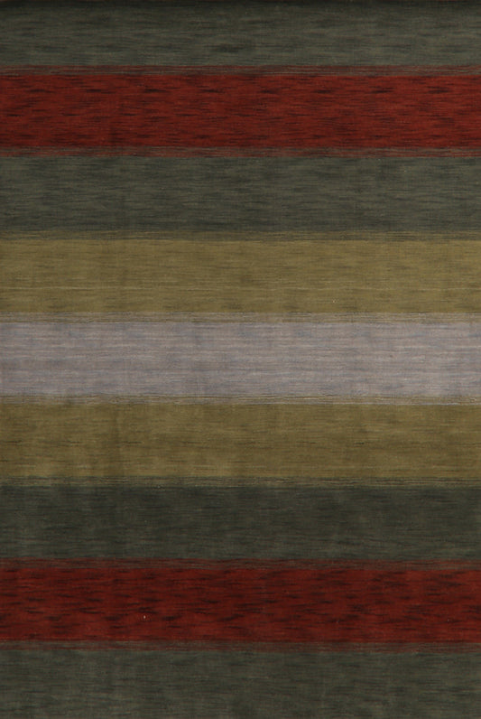 Contemporary Stripe Gabbeh Oriental Area Rug 7x10