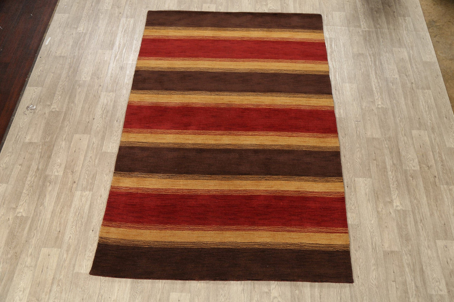 Stripe Contemporary Gabbeh Oriental Area Rug 6x9