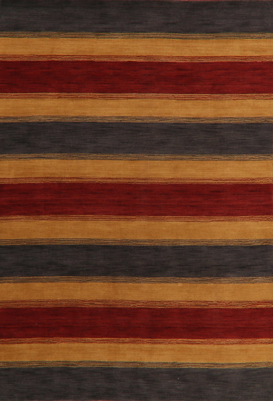 Stripe Modern Gabbeh Oriental Area Rug 6x9