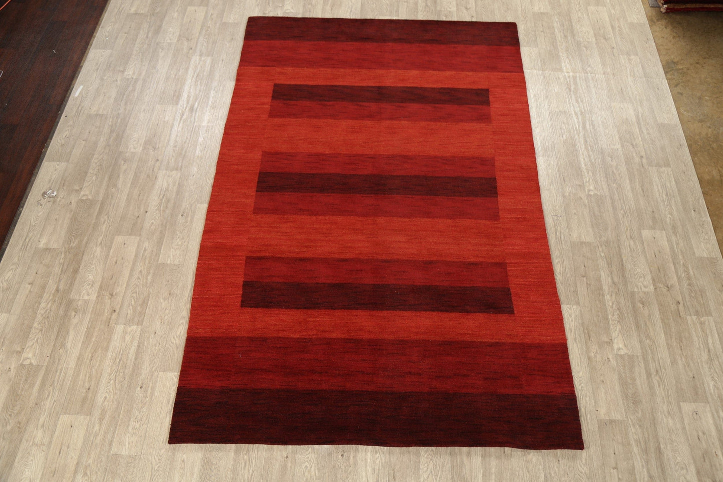 Red Stripe Gabbeh Oriental Area Rug 6x10