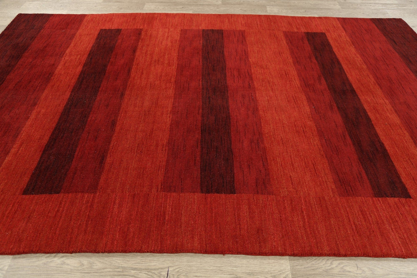 Red Stripe Gabbeh Oriental Area Rug 6x10