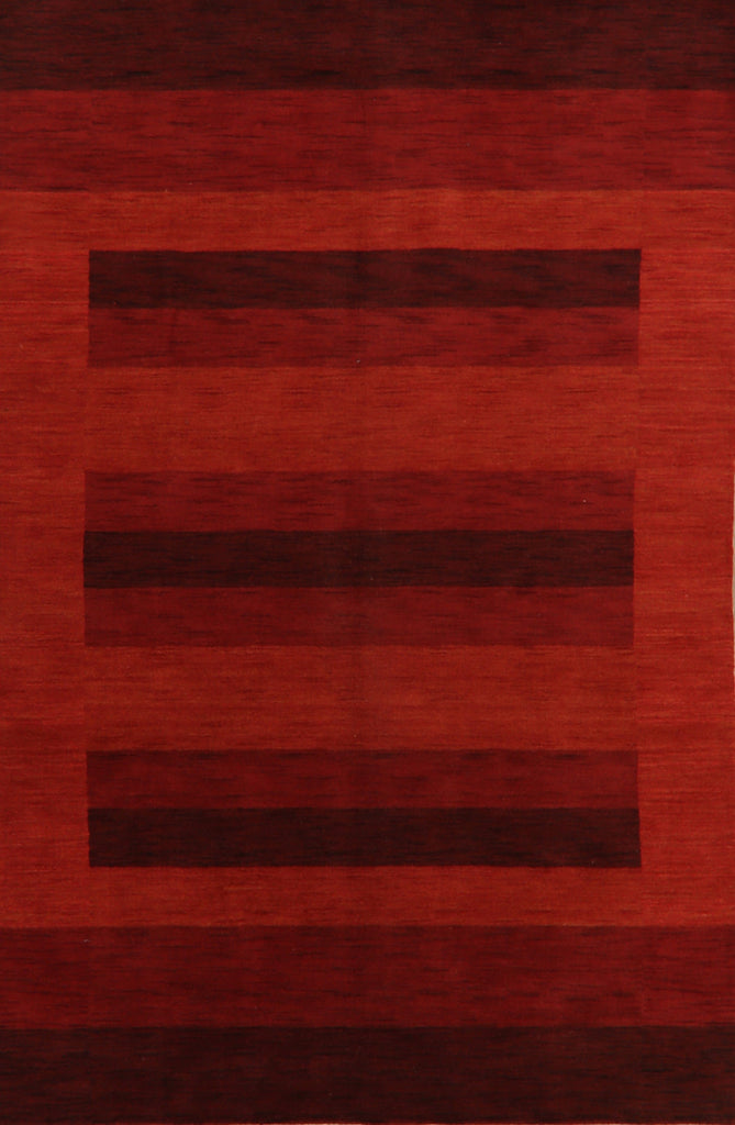 Red Stripe Gabbeh Oriental Area Rug 6x10