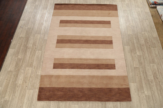 Modern Stripe Gabbeh Oriental Area Rug 7x10