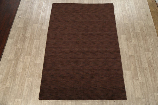 Brown Modern Gabbeh Oriental Area Rug 6x9