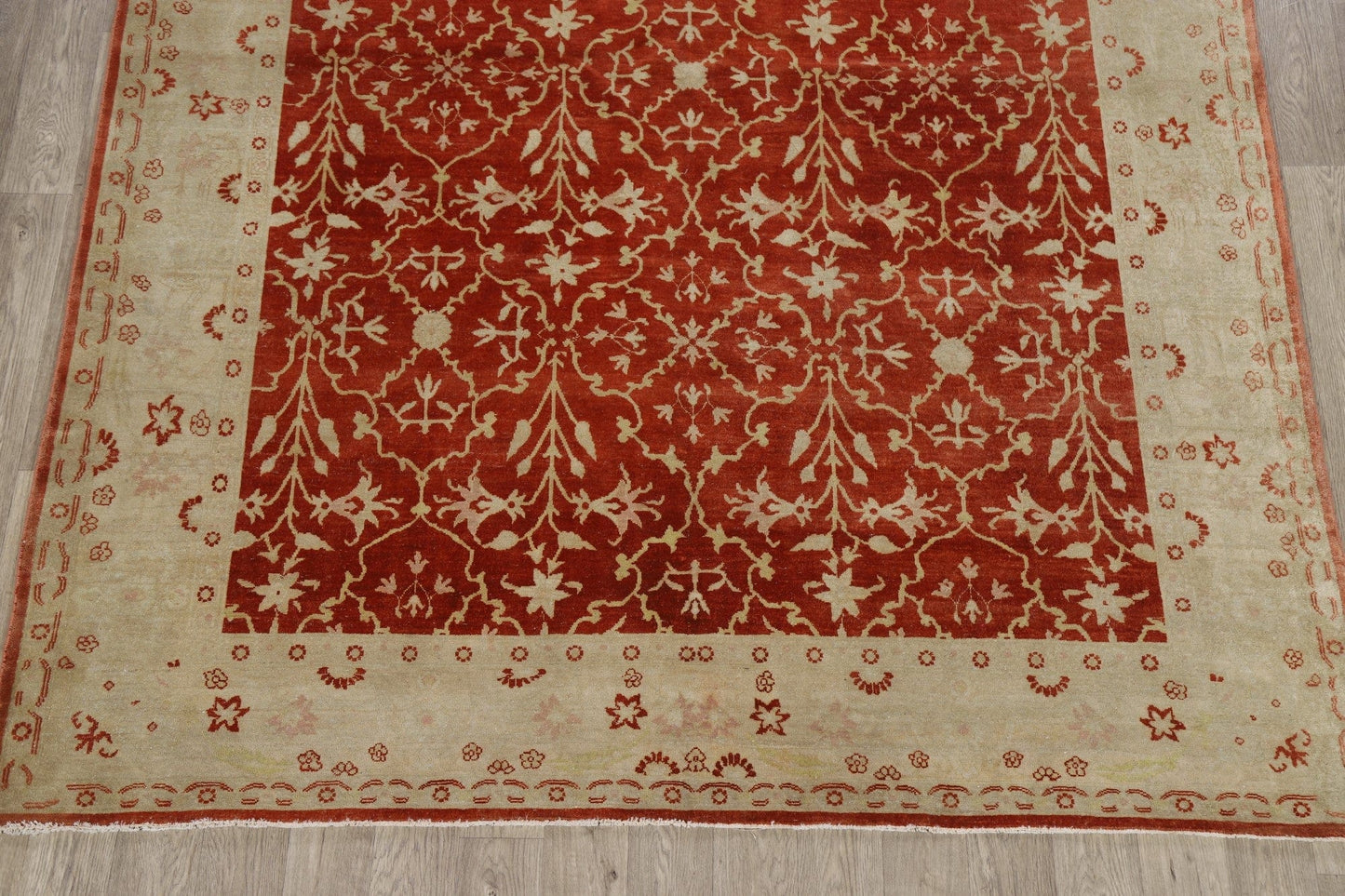 Vegetable Dye All-Over Oushak Egyptian Area Rug 8x11