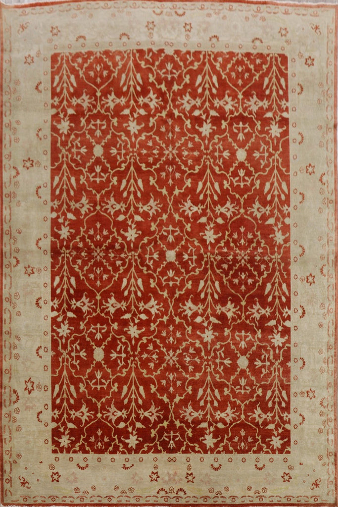 Vegetable Dye All-Over Oushak Egyptian Area Rug 8x11