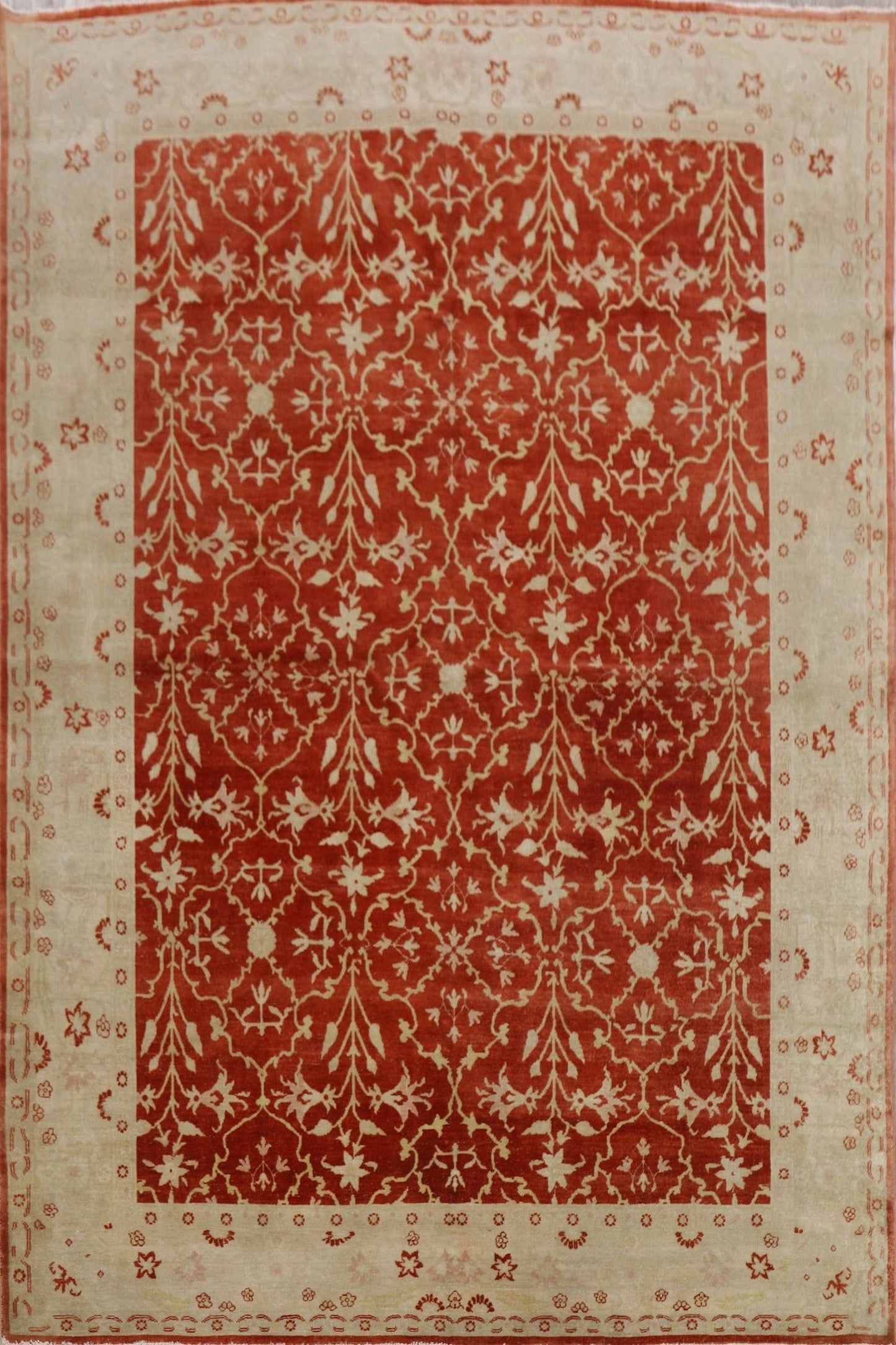 Vegetable Dye All-Over Oushak Egyptian Area Rug 8x11