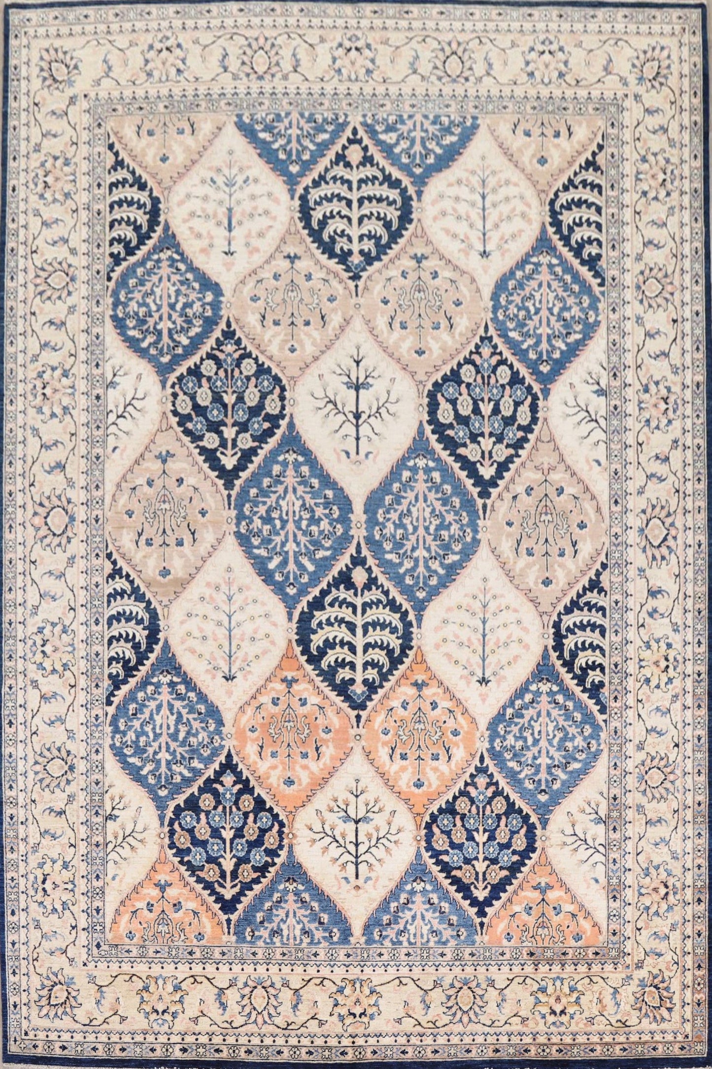 Garden Design Floral Bakhtiari Oriental Area Rug 9x12