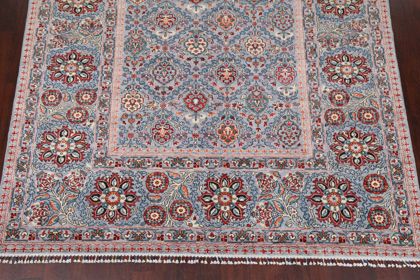 Vegetable Dye Floral Super Kazak Oriental Area Rug 8x10