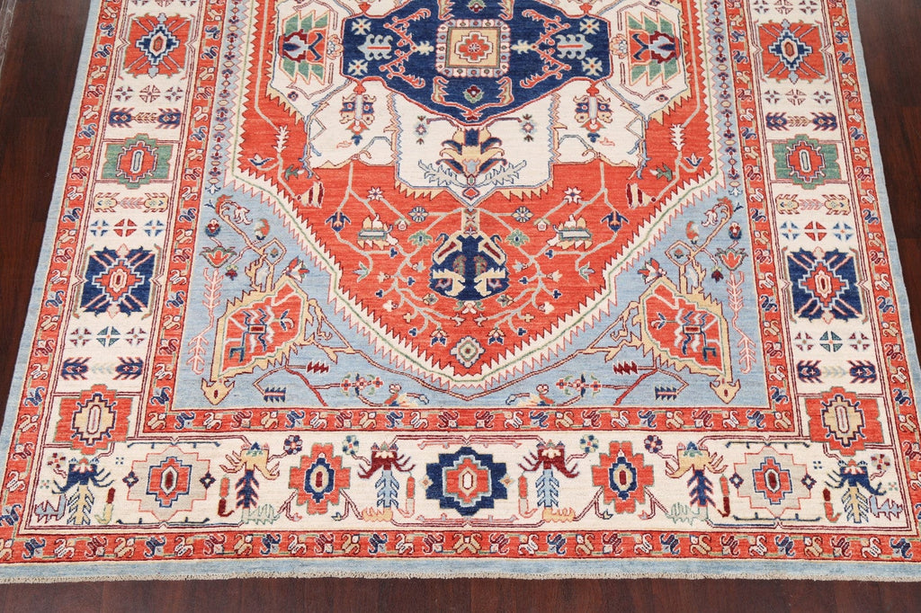 100% Vegetable Dye Heriz Serapi Oriental Area Rug 9x12